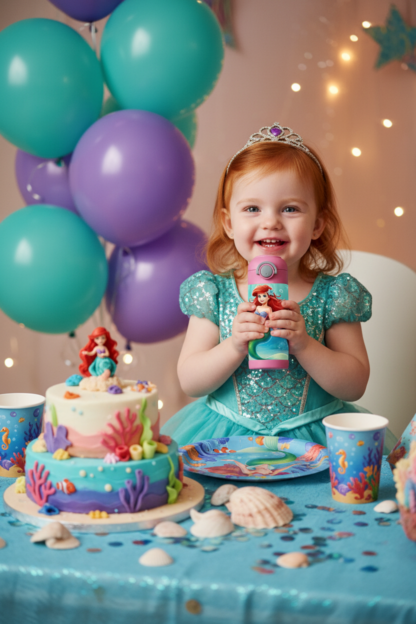 12oz Little Mermaid Sippy Cup - Birthday Party