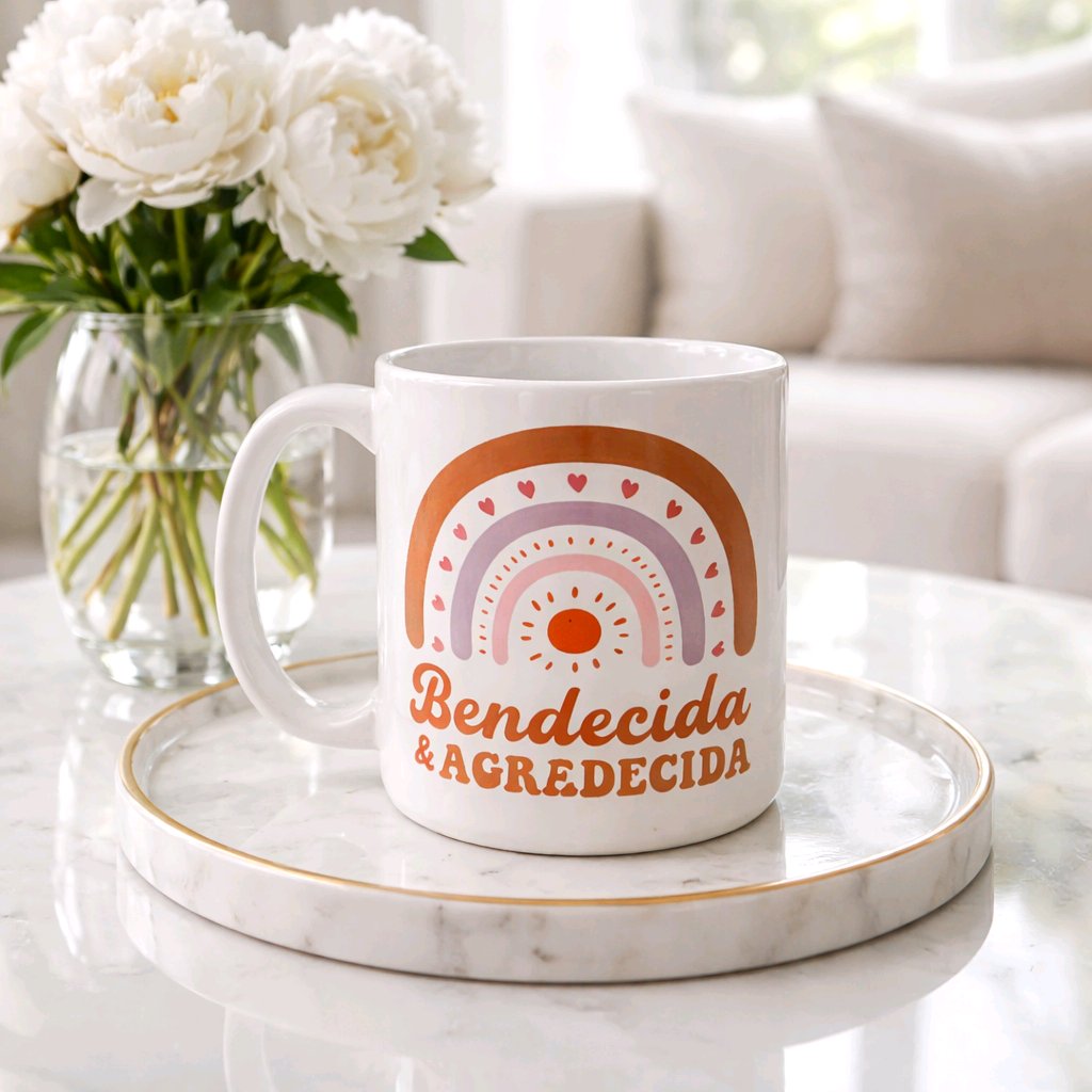 Bendecida y Agradecida / 15oz mug