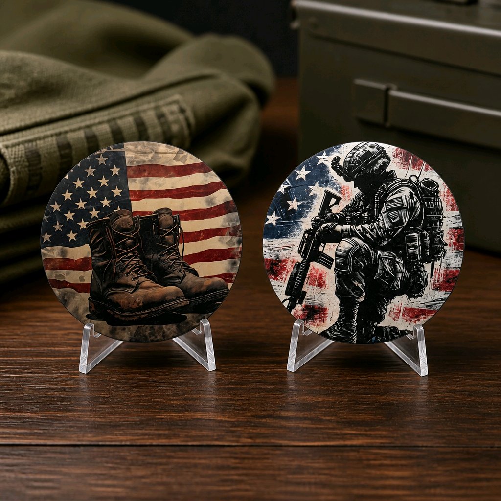 US Soldier / Boots coaster set