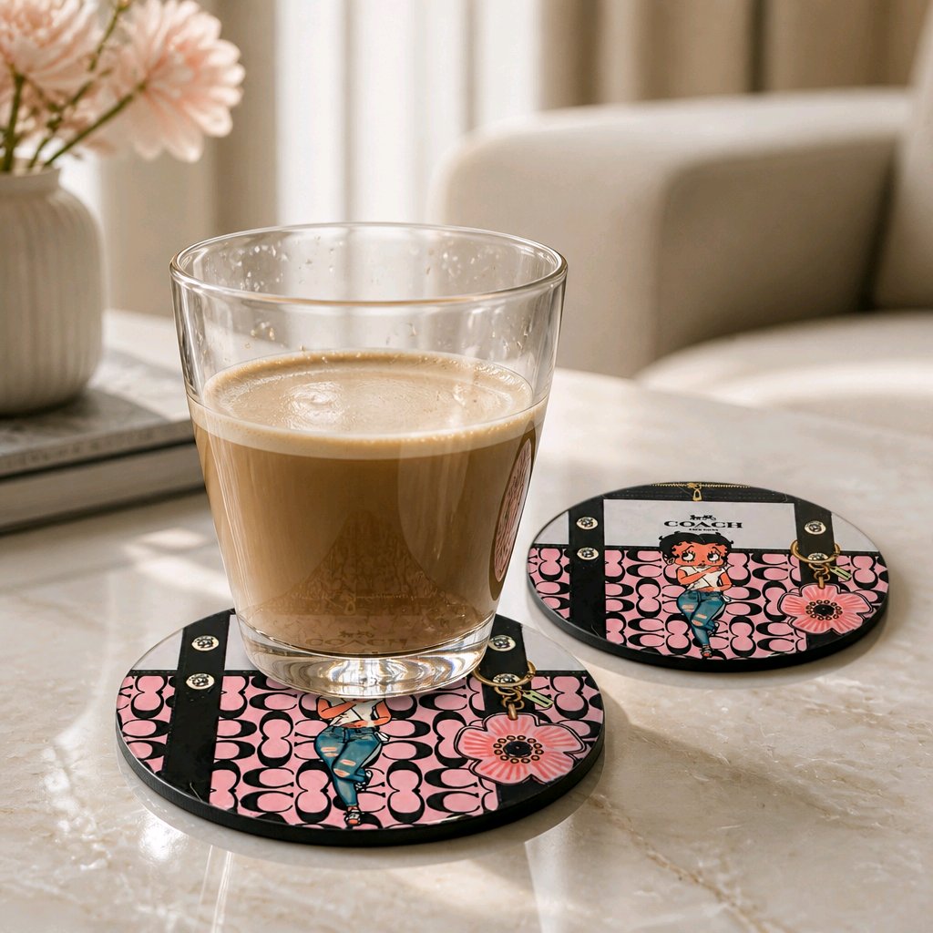 Betty Boo 4' ceramic coaster ( single )