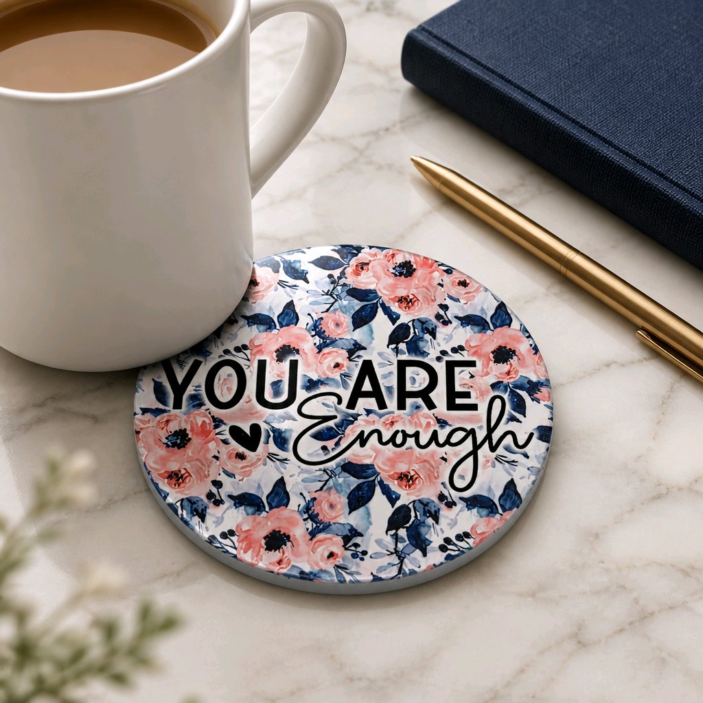 YOU ARE Enough 4" coaster