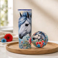 Horse 20oz Tumbler & 4" coaster Bundle