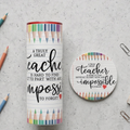 A truly great Teacher 20oz Tumbler & 4" ceramic coaster Bundle