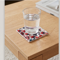 Cherries/Bow 4" ceramic coasters set