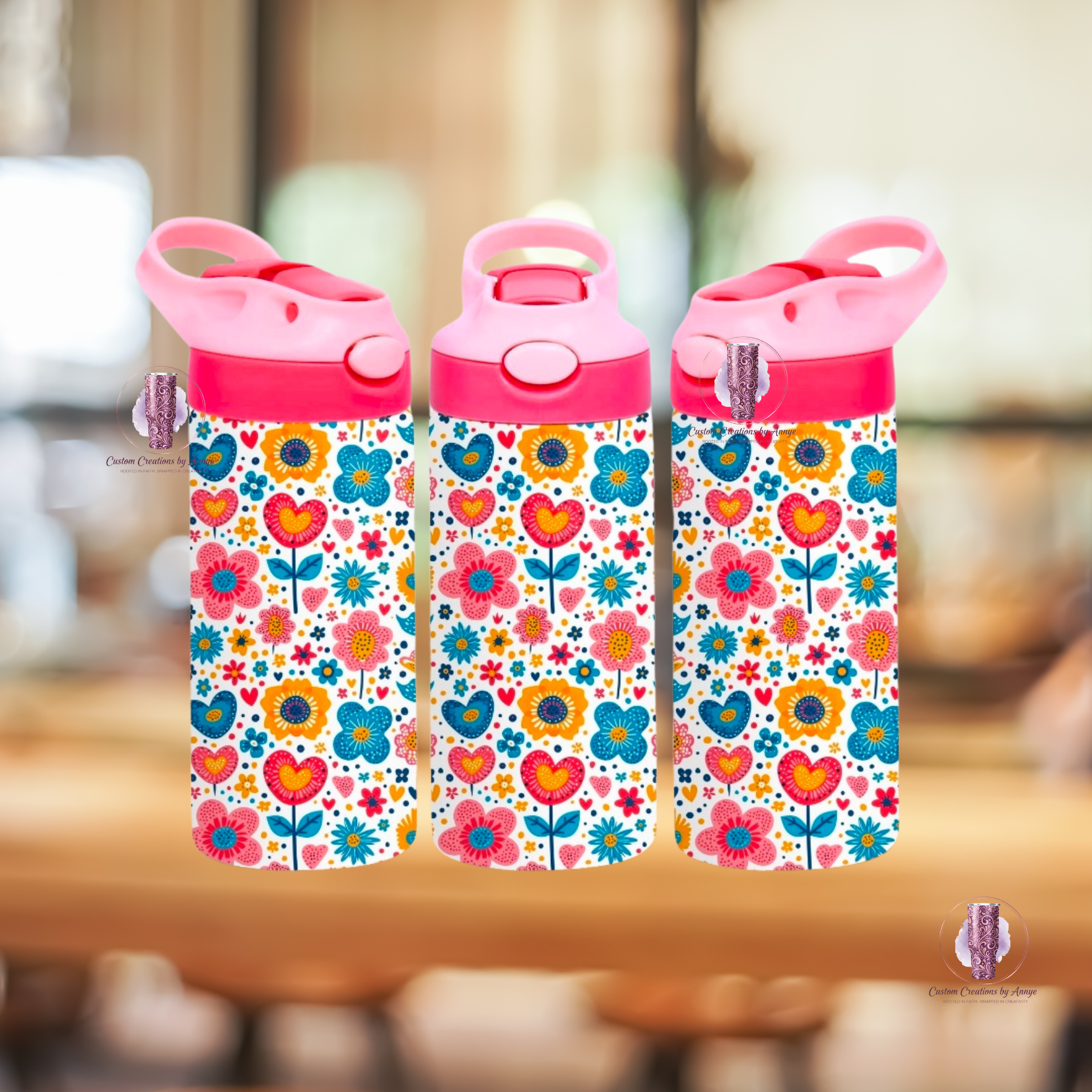 Floral 12oz Sippy