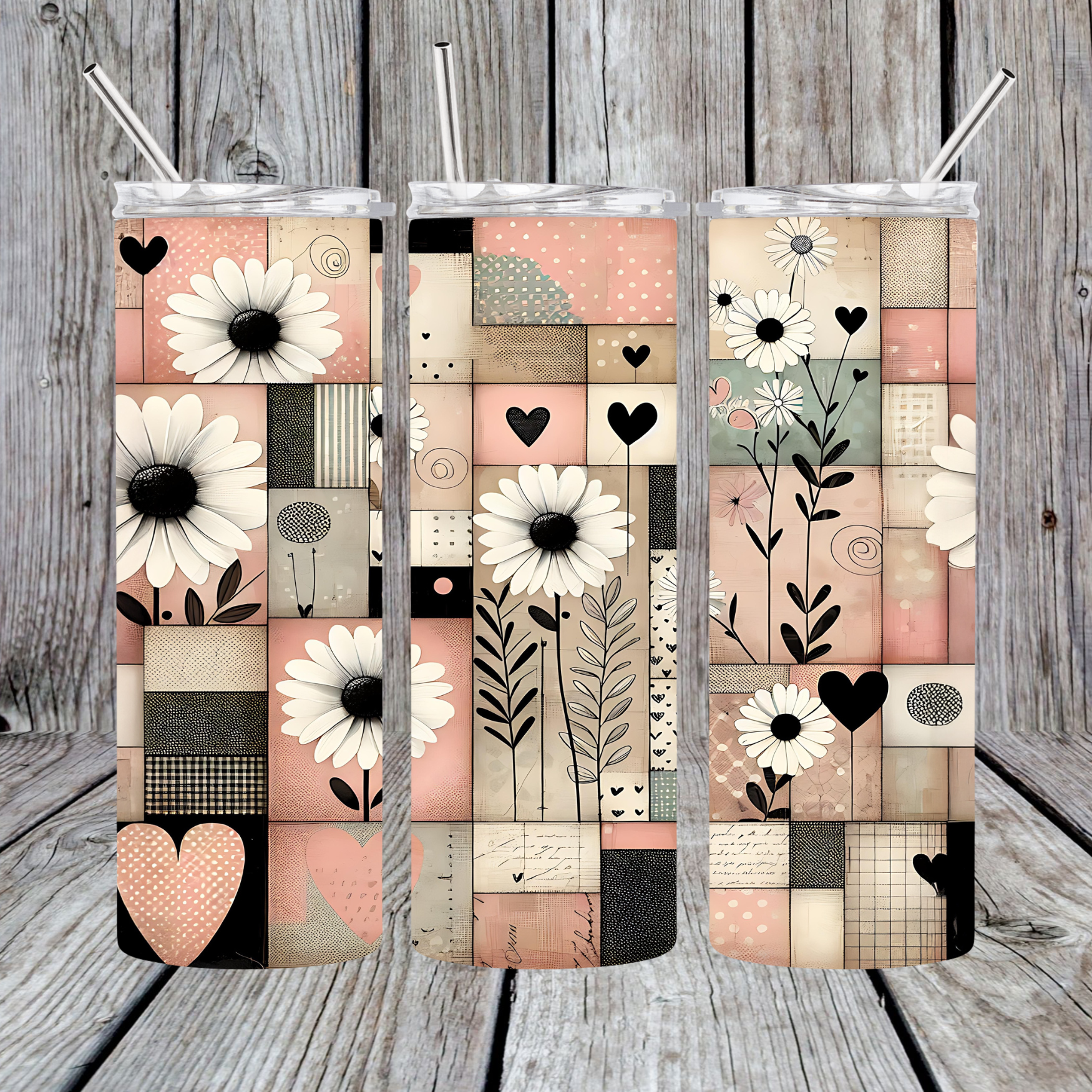 Heart Pattern 20oz Tumbler