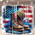Land of the FREE because of the BRAVE 20oz Tumbler
