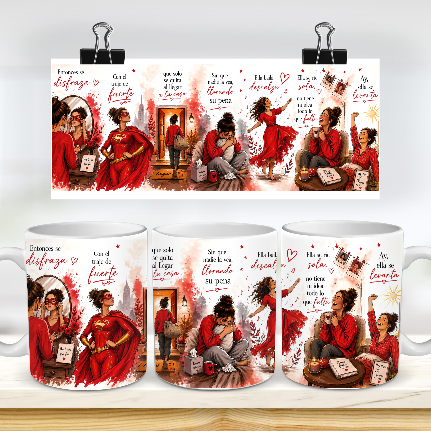 La niña que fui - Rojo 12oz Mug