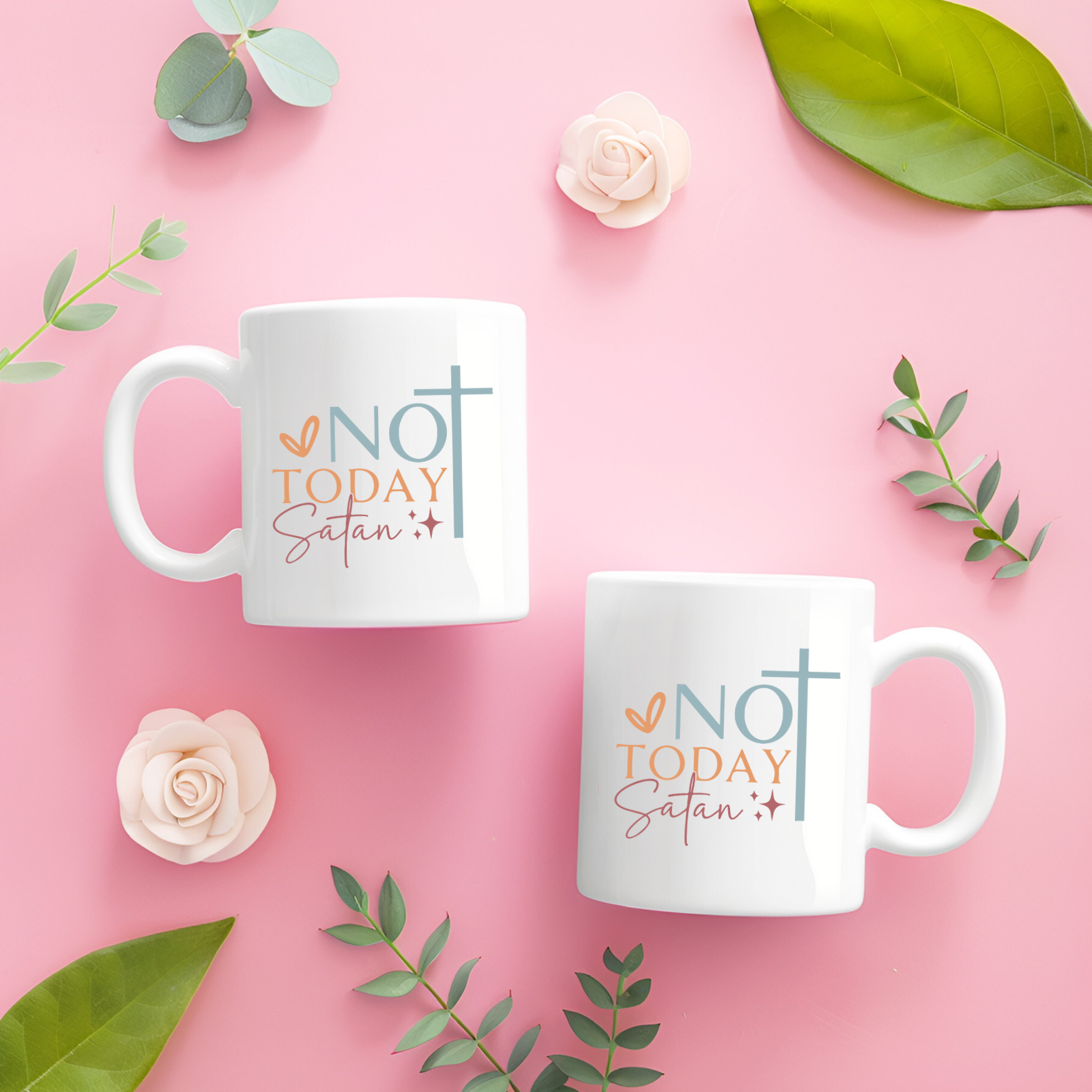Not today satan 15oz mug