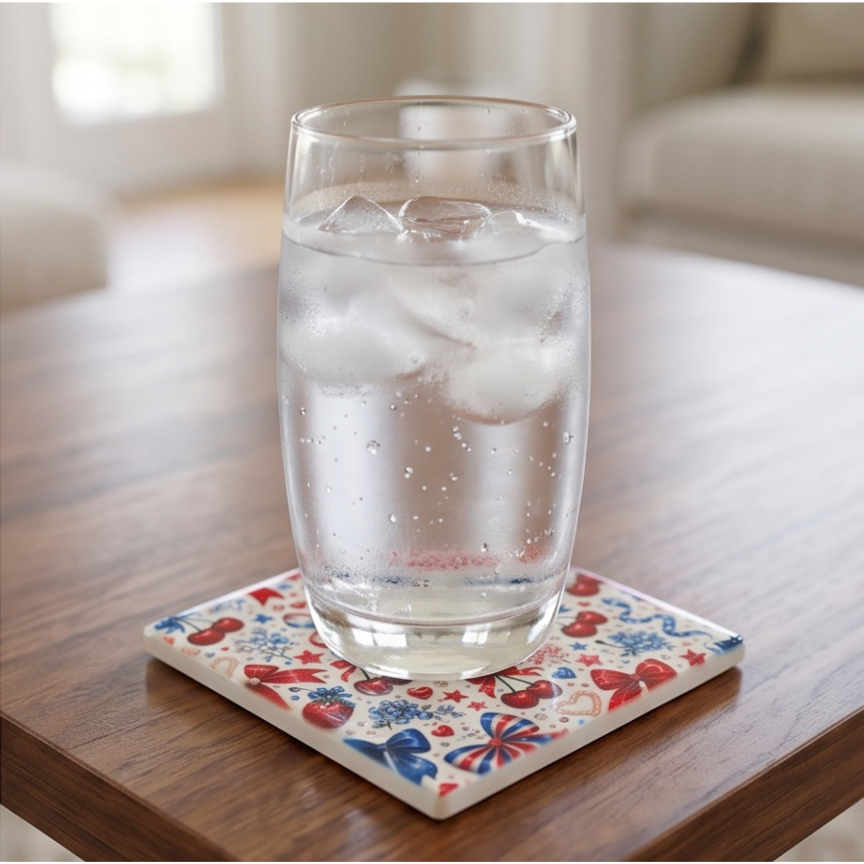 Patriotic Coquete 4" coasters set