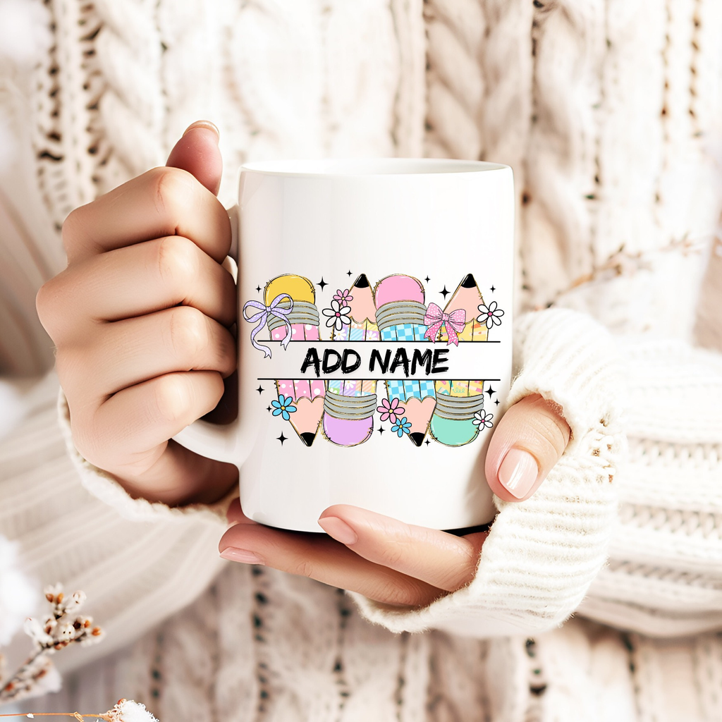Pencil/ Personalized 15oz mug