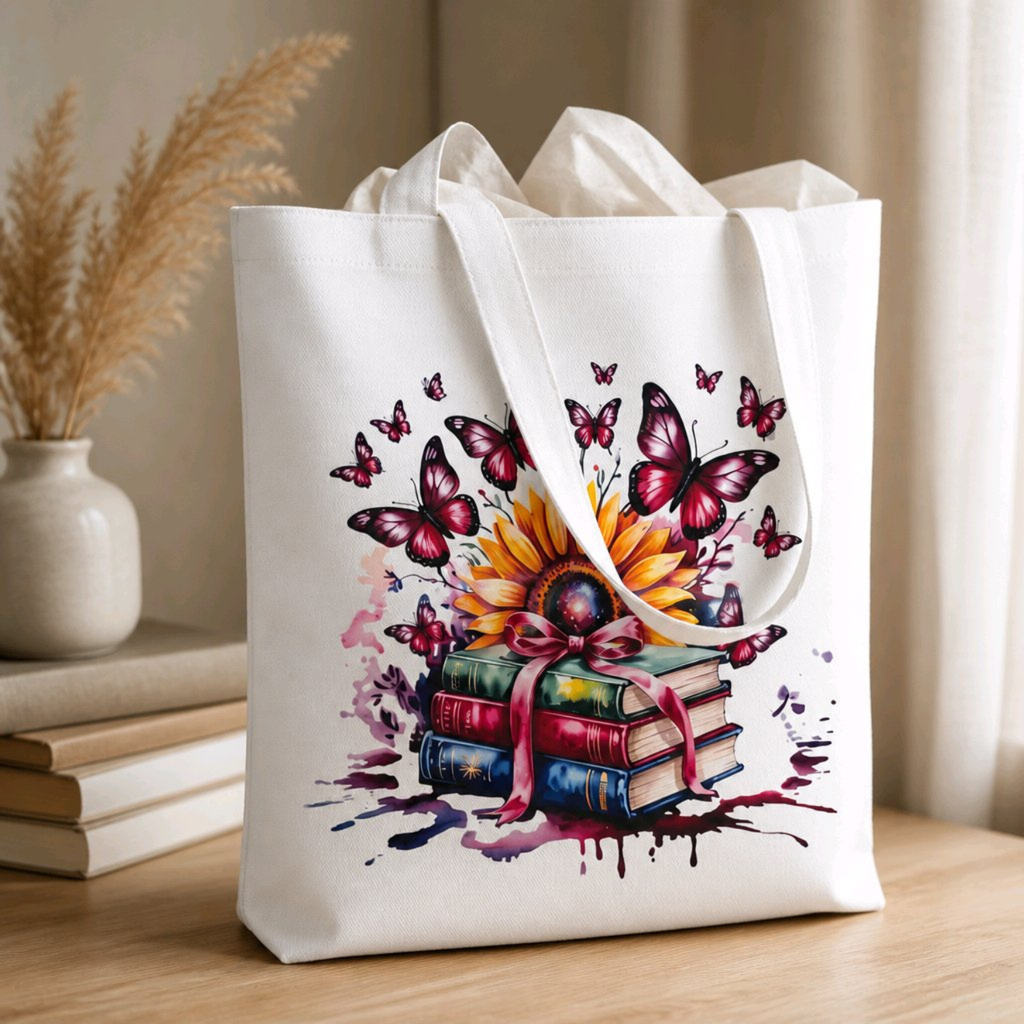 Sunflower/Butterfly Tote bag