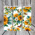 Sunflower/White background