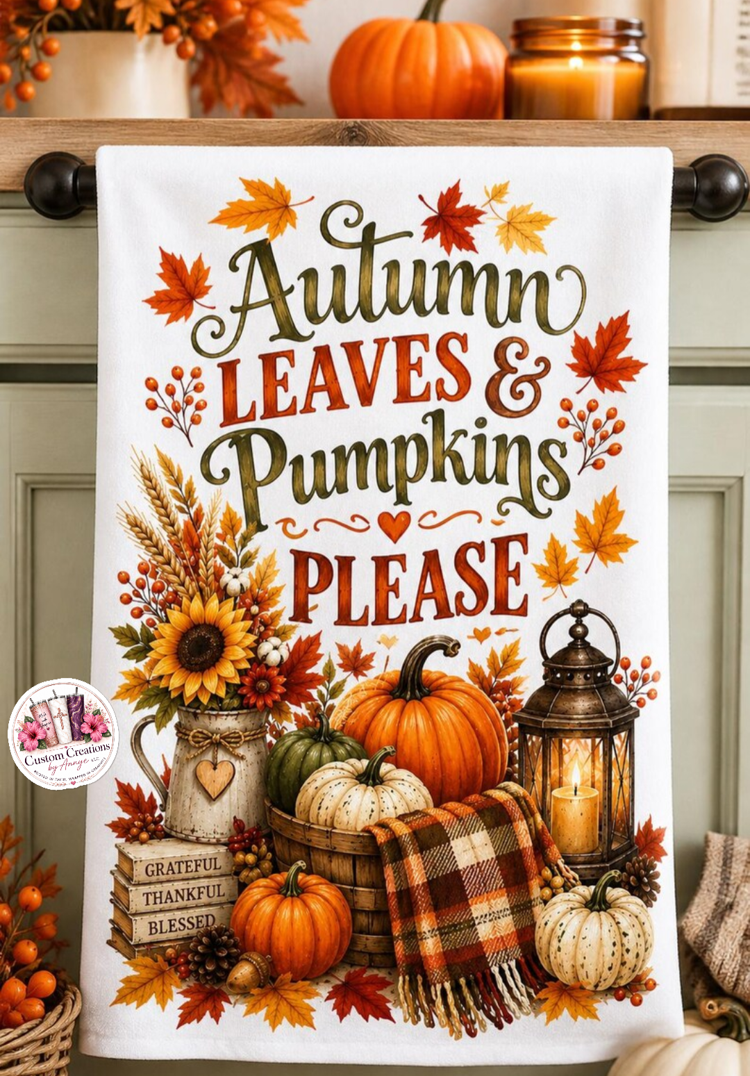 Autumn leaves Pumpkins (set of 2)