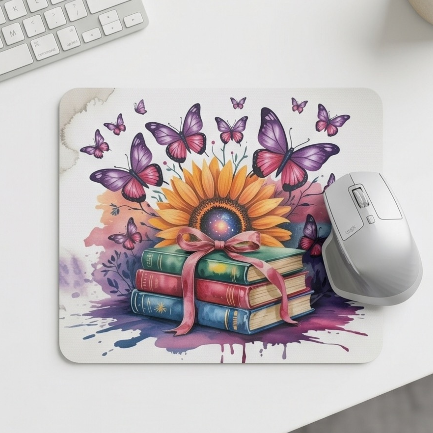 Sunflower/Butterflies Mouse pad