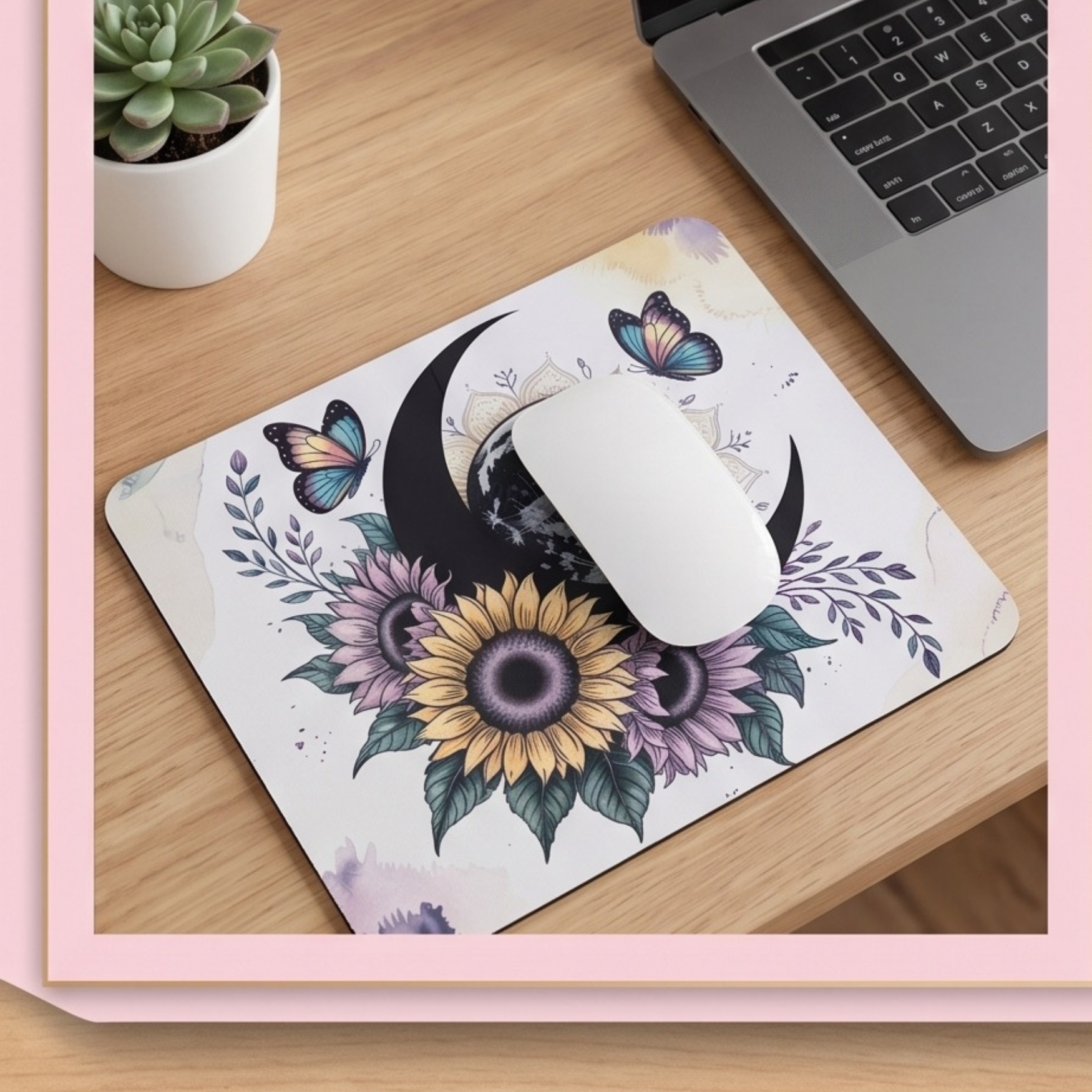Sunflower/Moon Mouse pad