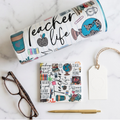 Teacher life 20oz Tumbler & 4" ceramic coaster Bundle