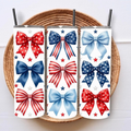 Red White & Blue Bows 20oz Tumbler