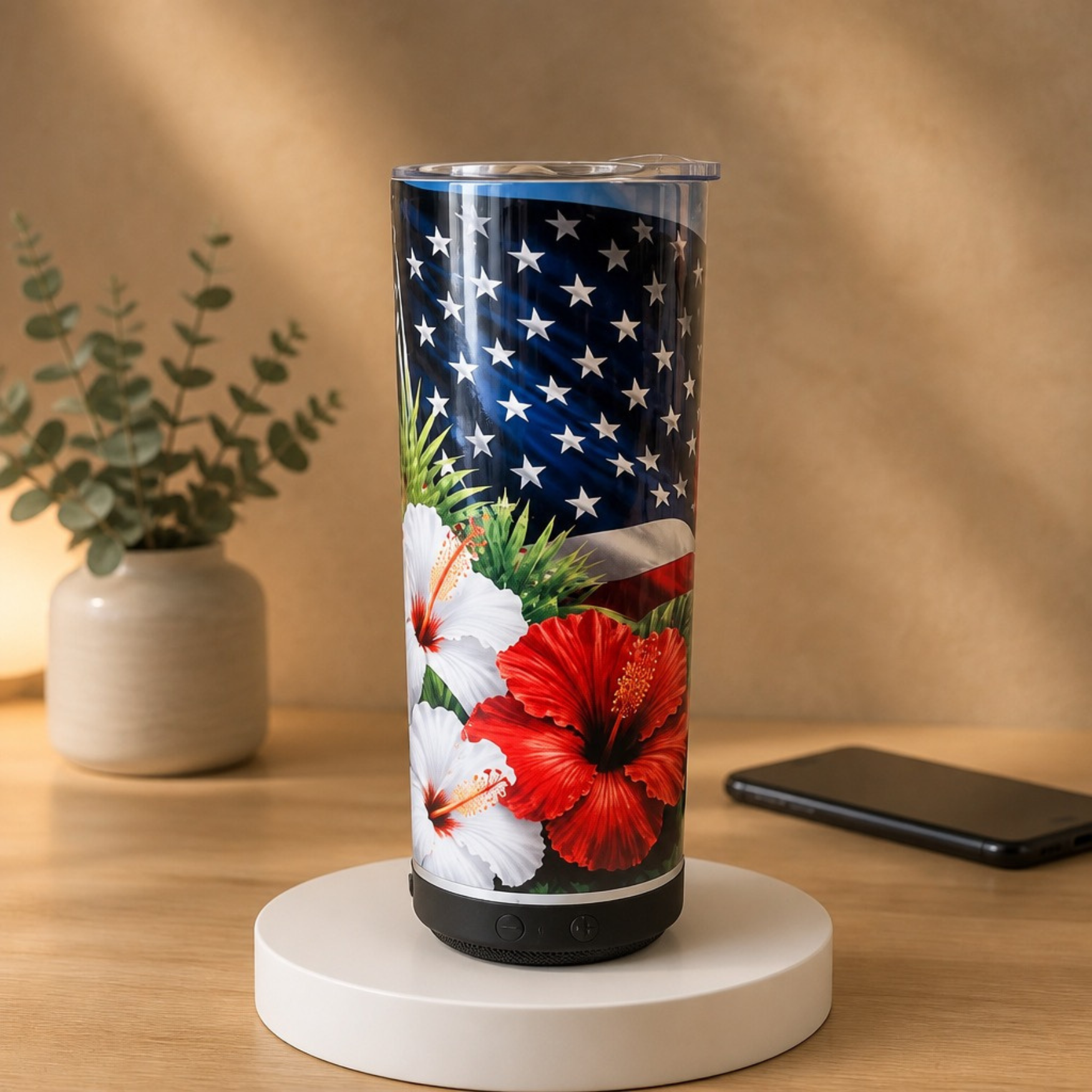 US Flag Speaker Tumbler
