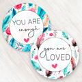 Positive Message car coasters