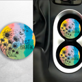 Just breathe ceramic car coasters set