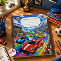 Race cras Composition Notebook