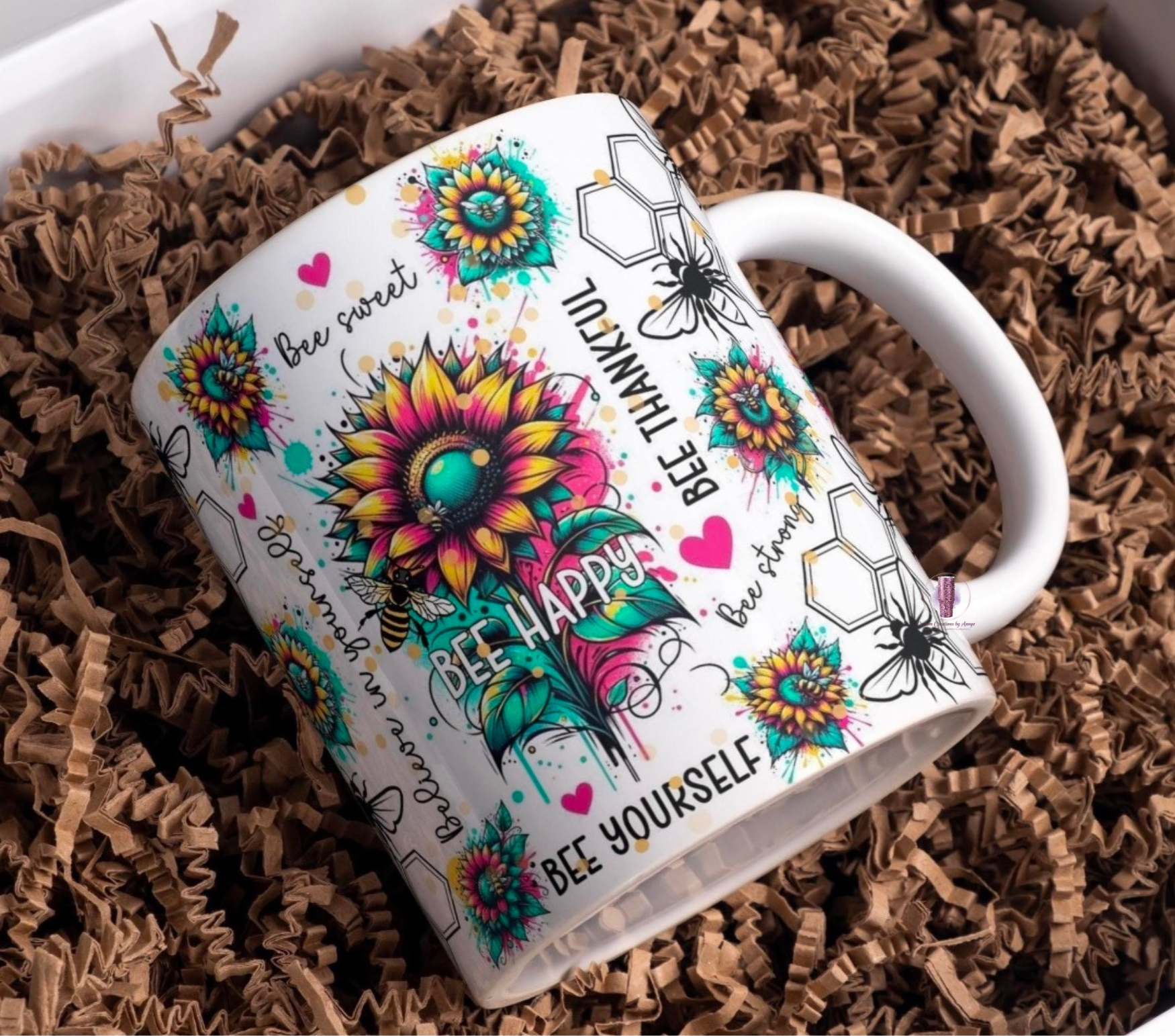 Bee happy / 15oz mug