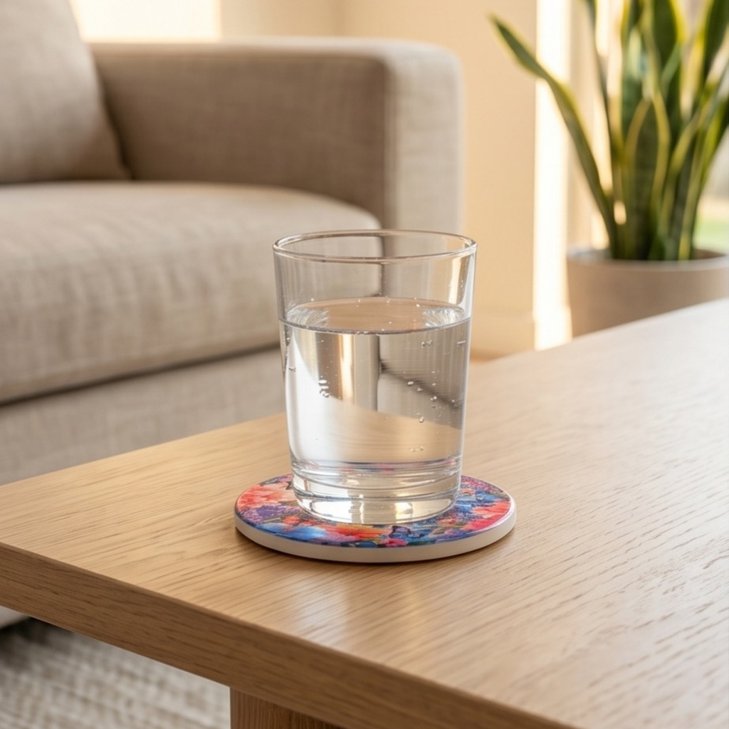 Butterfly 4" ceramic coaster (single)