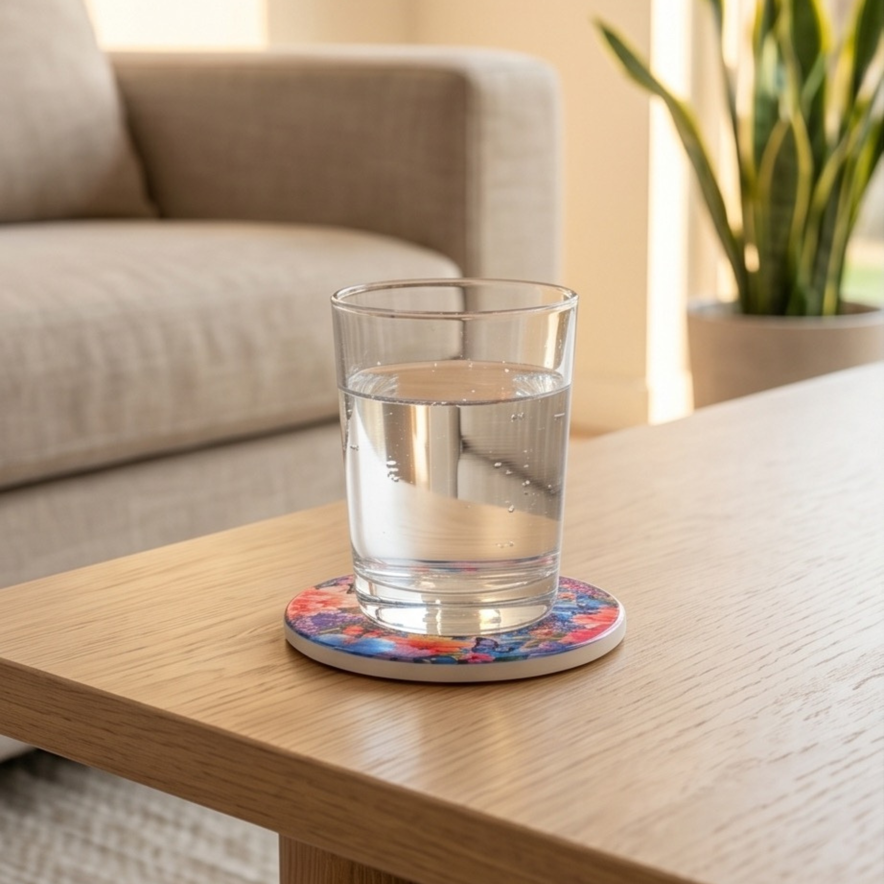 Butterfly 4" ceramic coaster (single)