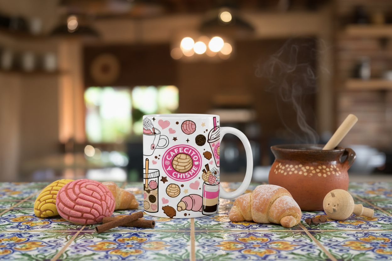 Cafesito Y Chisme Mug - Kitchen Setting