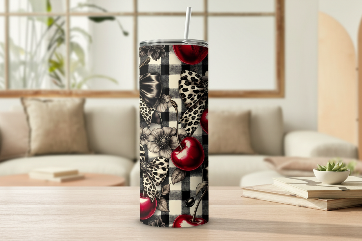 Cherry/Bow on a desk