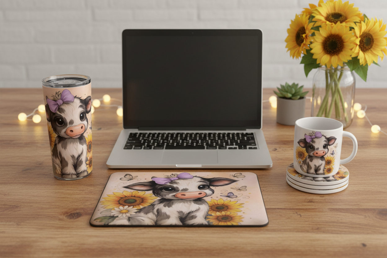 Cow/Sunflower - Farmhouse Home Office