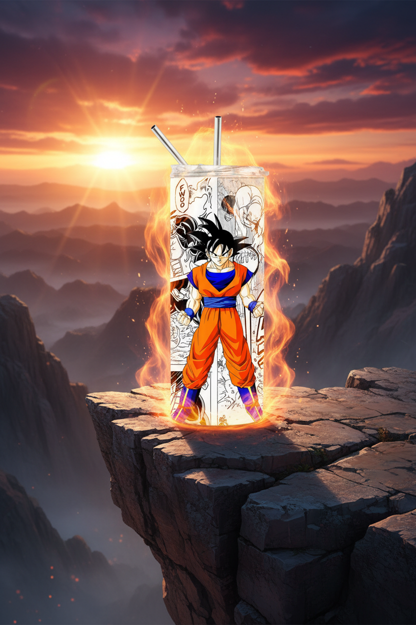 Dragon Ball Z Tumbler – Epic Cliff Sunset