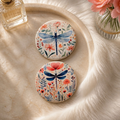 Dragonfly 4" ceramic coaster set
