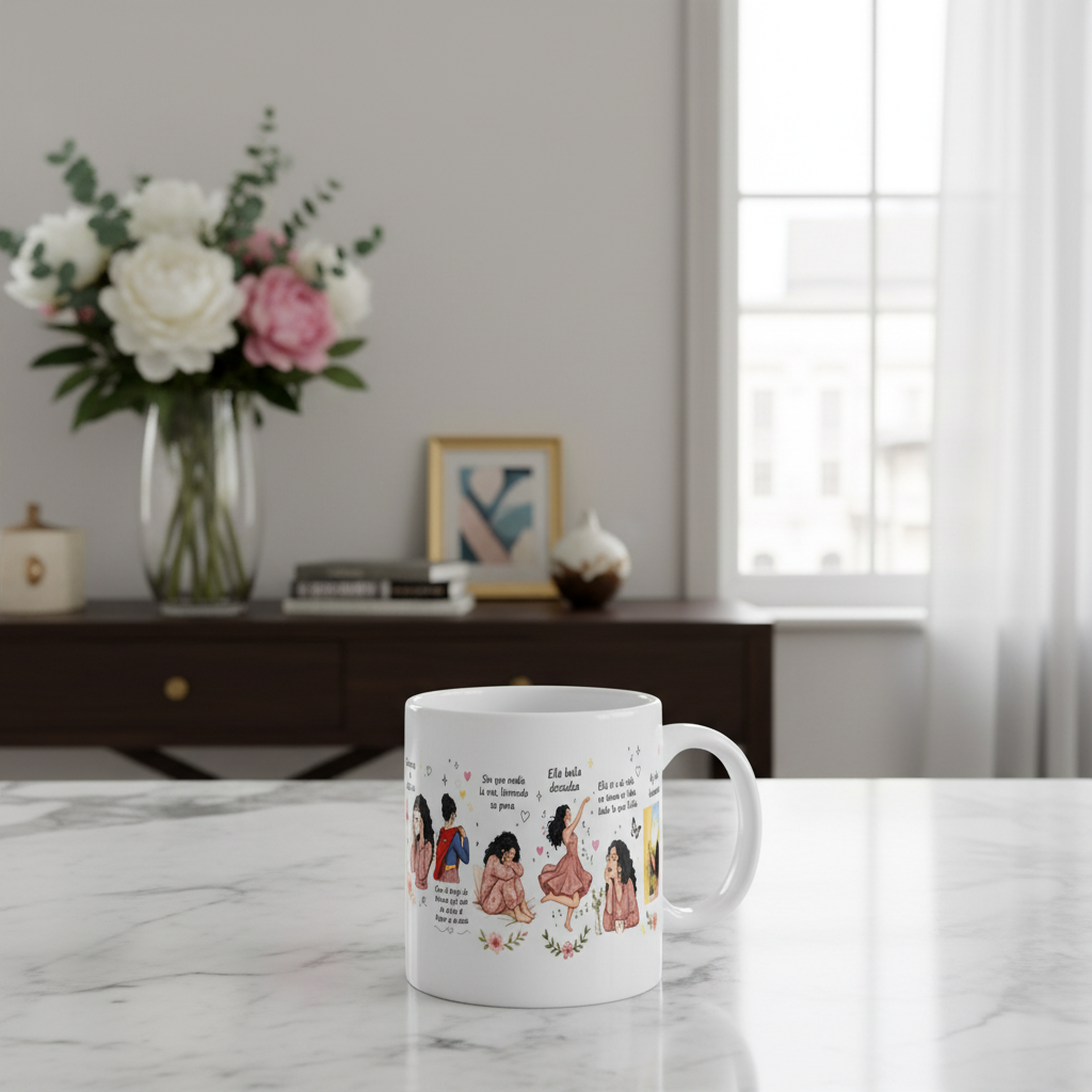 Entonces Se Disfraza White Mug Elegant 1