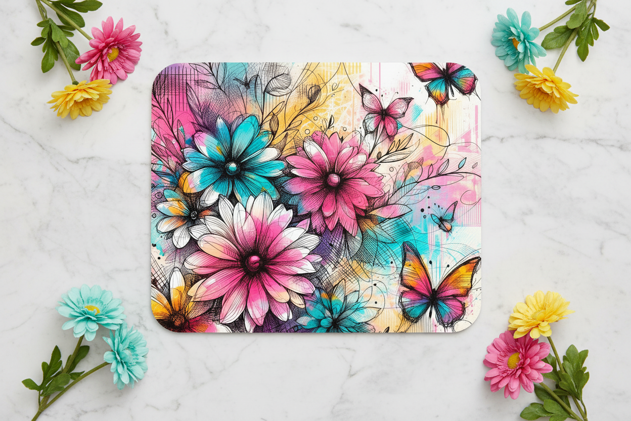 Floral Mouse Pad - Product Shot