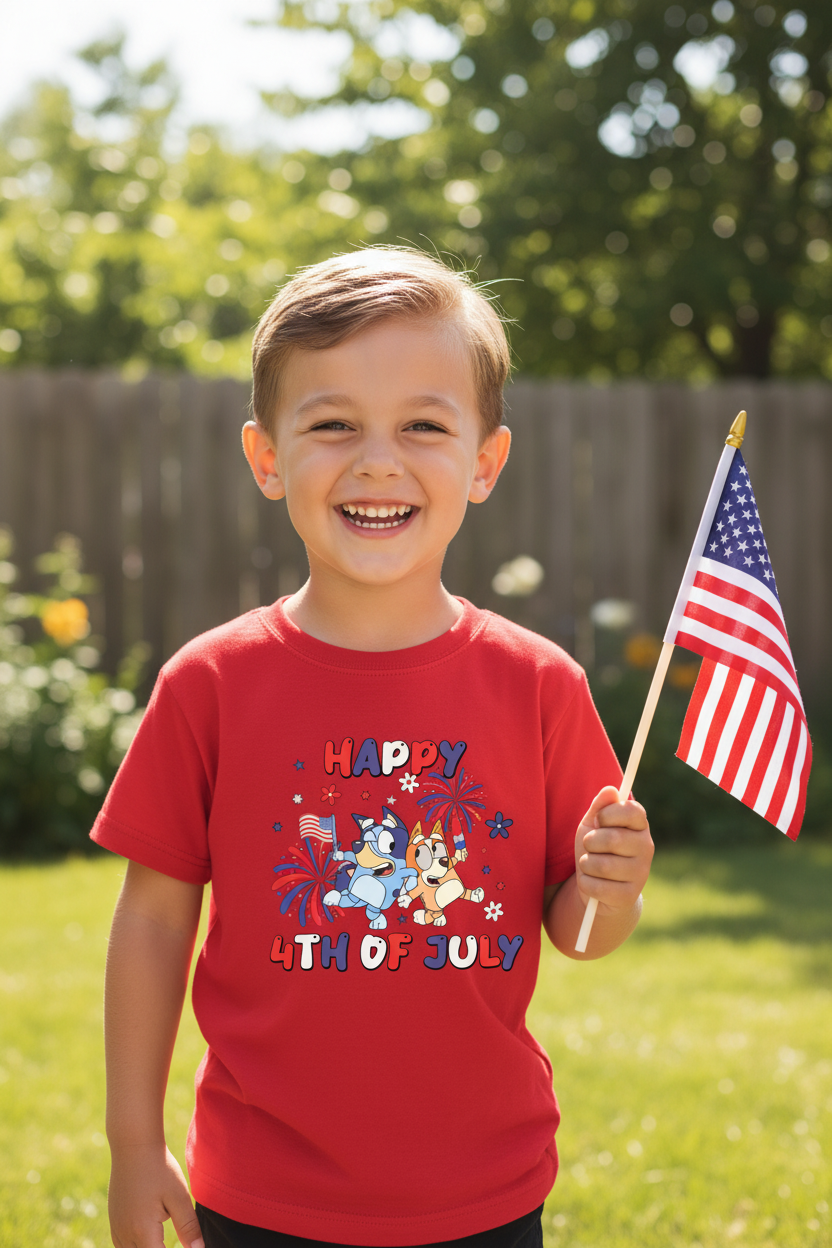 Happy 4th of July - Red Shirt