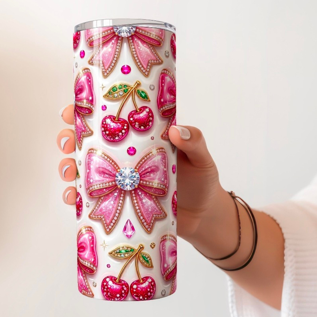 Inflated Rhinestone 20oz Tumbler