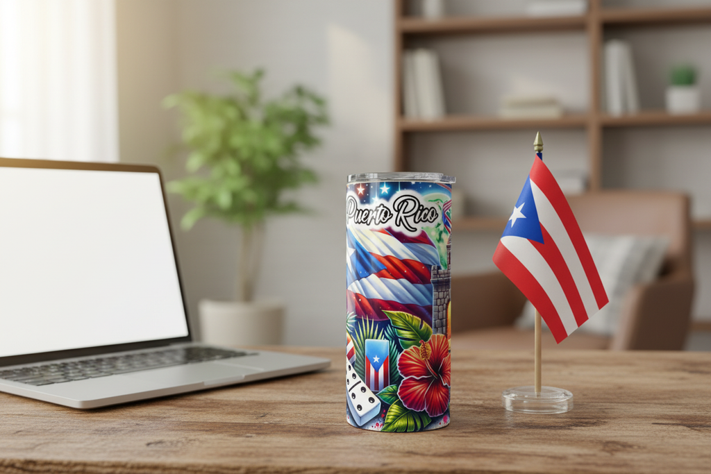 PR Tumbler in home office