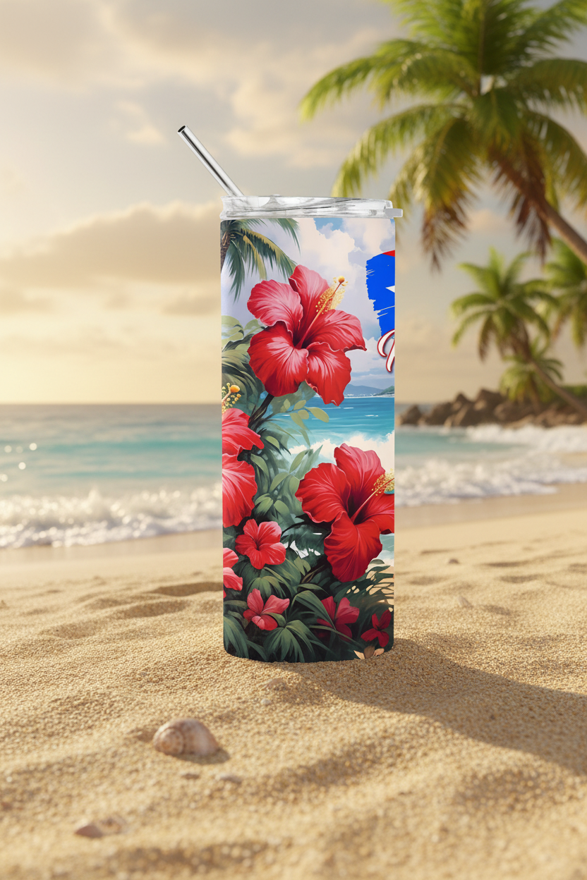 Puerto Rico Tumbler – Tropical Beach