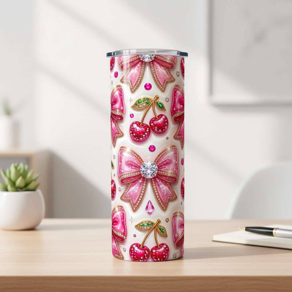 Rhinestone Tumbler on Desk