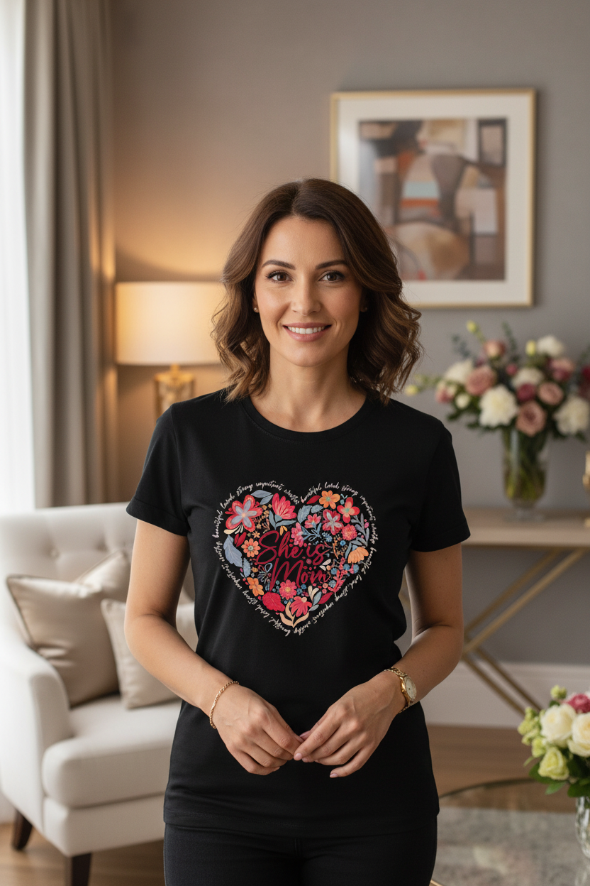 She Is MoM - Black Shirt