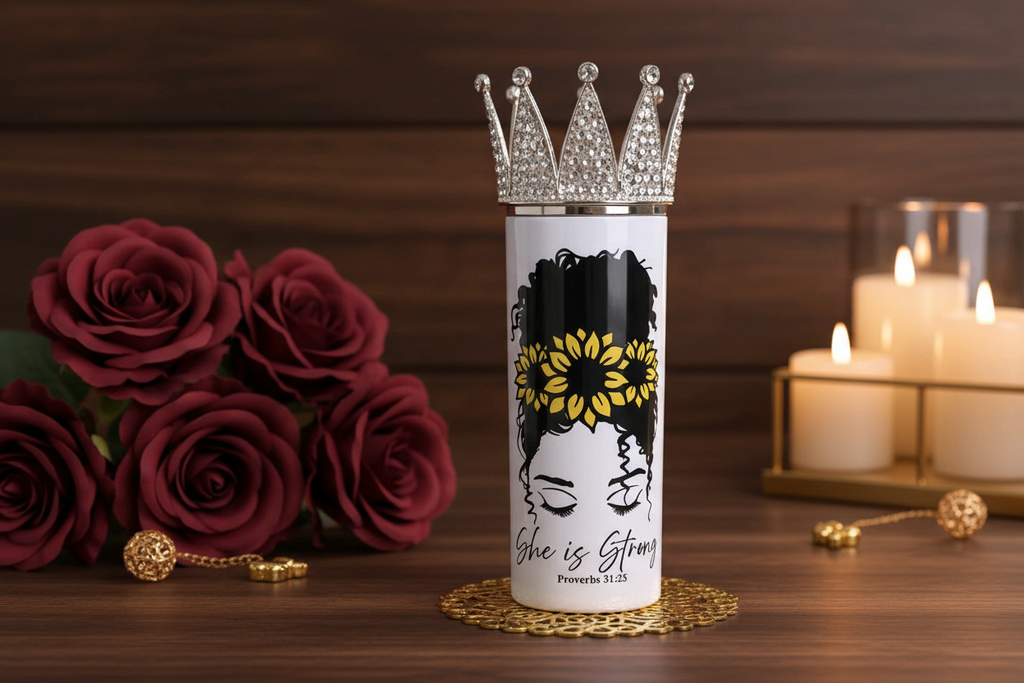 She is Strong Candlelight Mockup