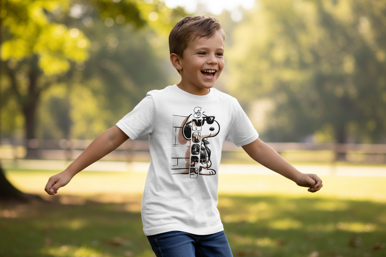 Snoopy White Youth Tee