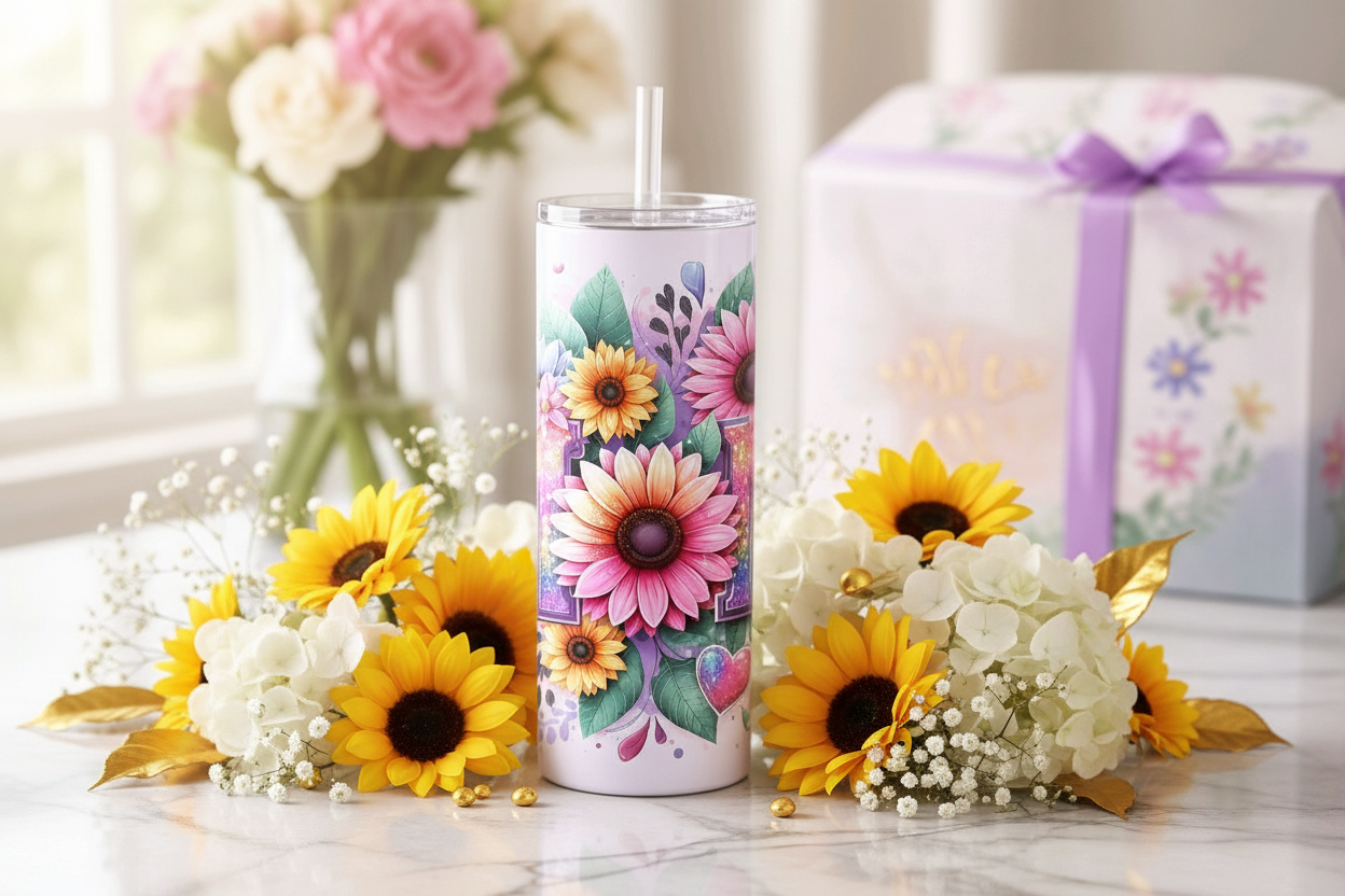 Sunflower MOM Marble Mockup