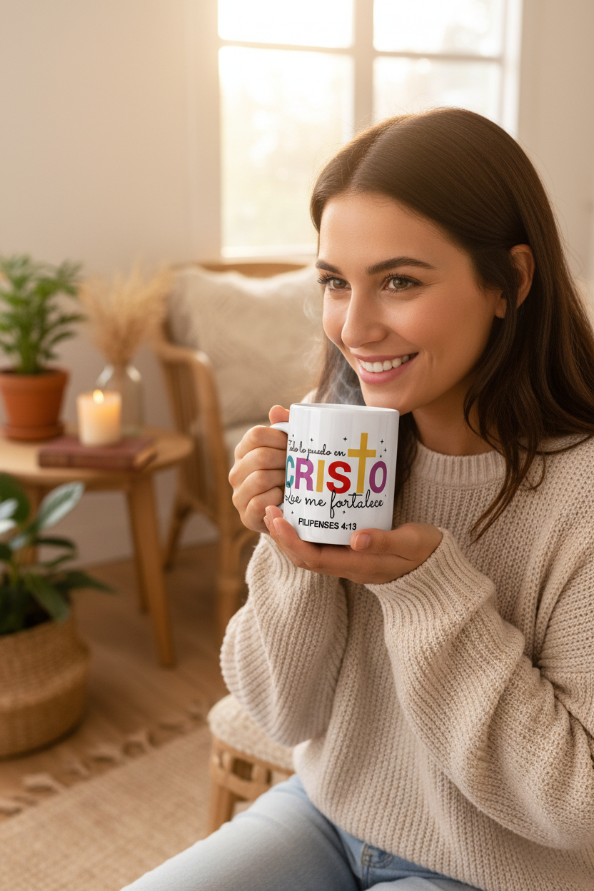 Todo lo puedo - Woman with Mug