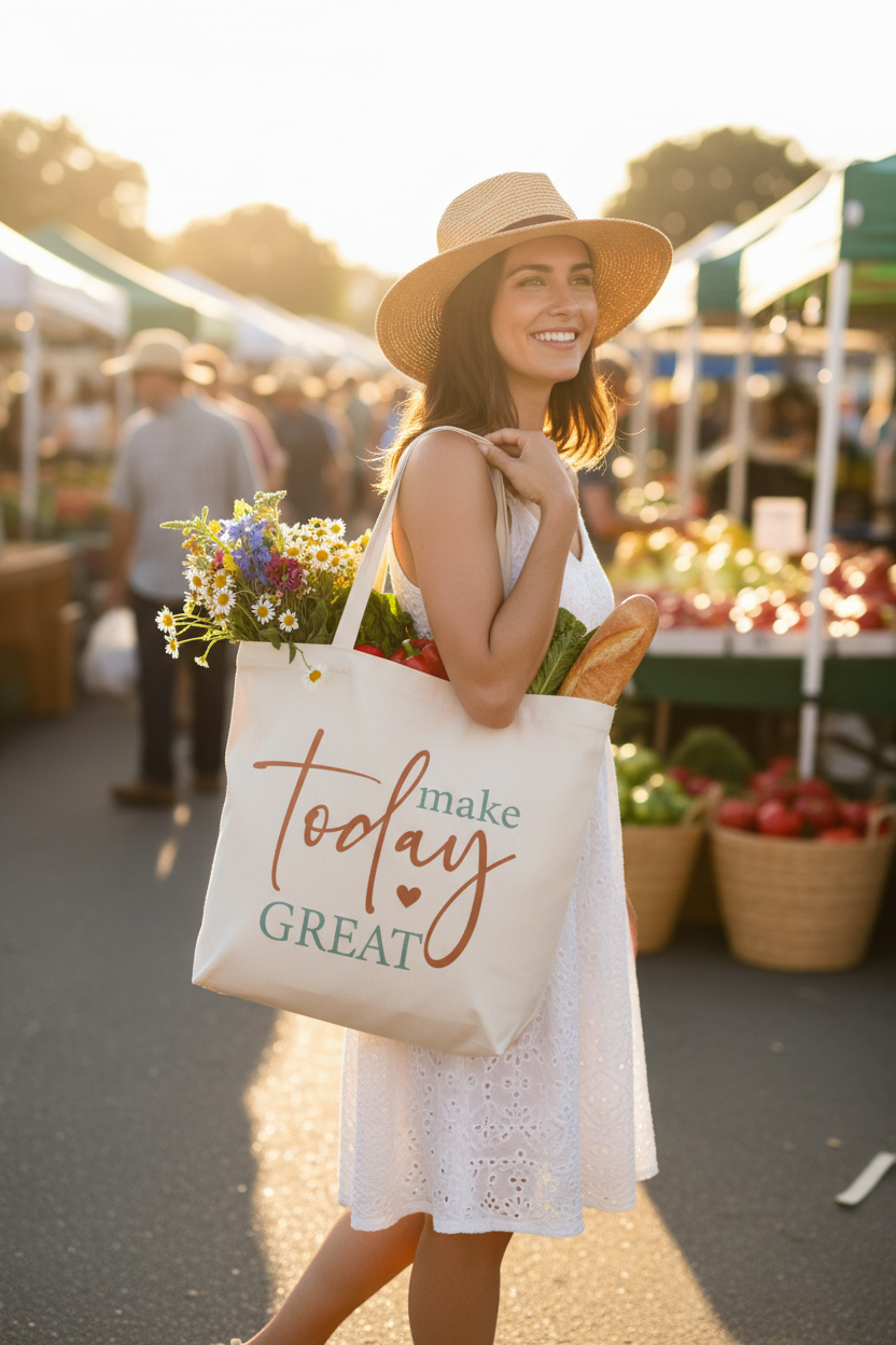 Tote Bag Make Today Great - Farmers Market