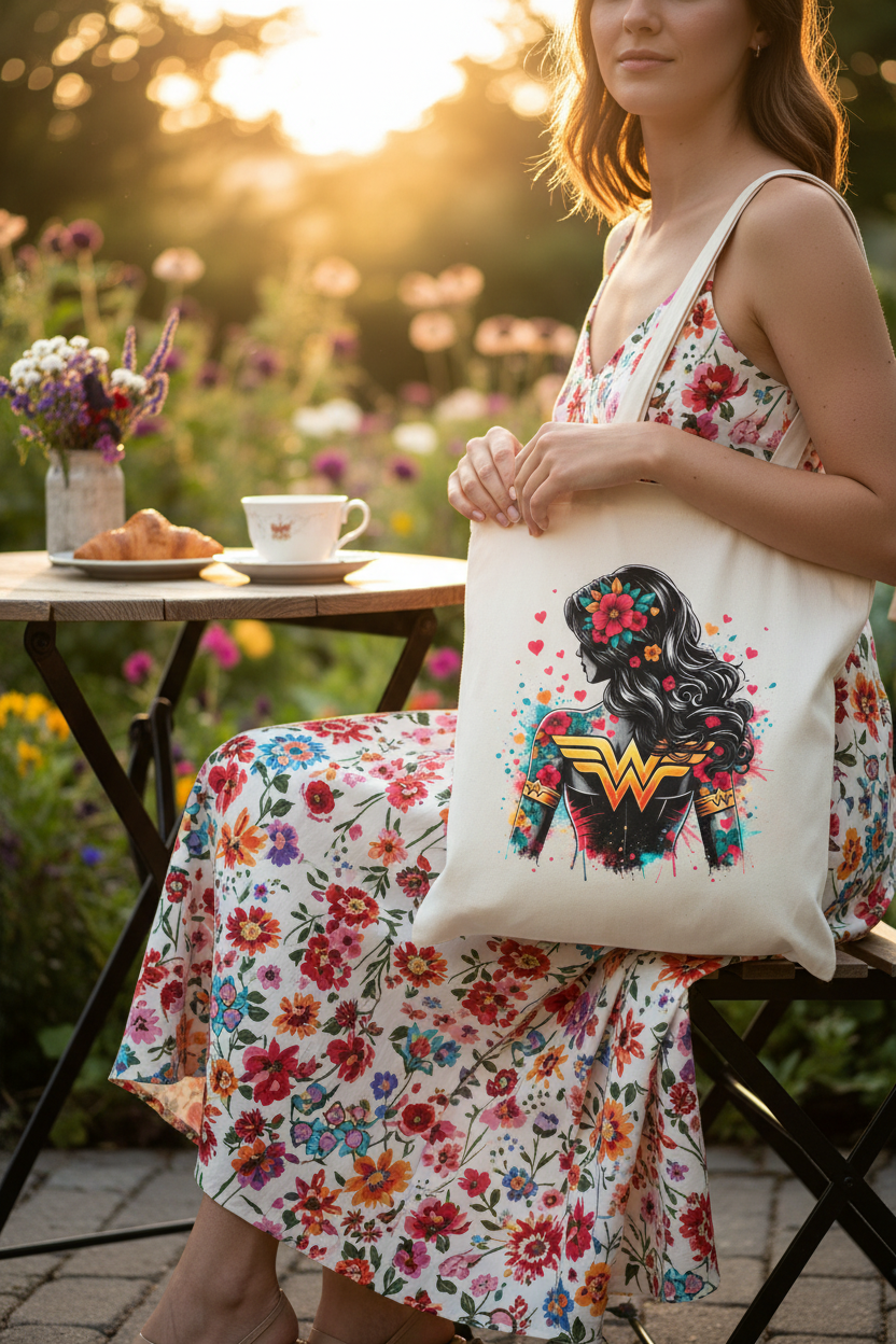 W-Woman Tote Bag - Outdoor Café