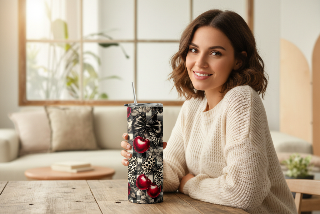 Woman holding Cherry/Bow